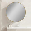 600/ 800mm Round Brushed Gold Framed Mirror