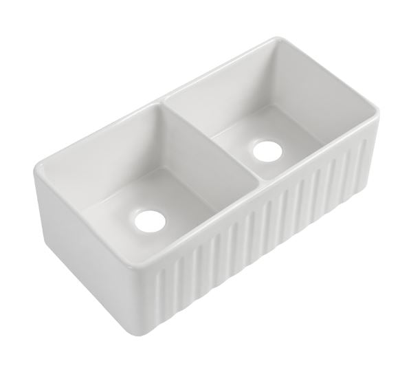 Kingston 835 Fine Fireclay Double Butler Sink