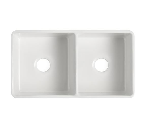 Kingston 835 Fine Fireclay Double Butler Sink