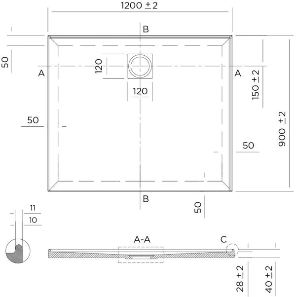 Slim Profile Showerbase