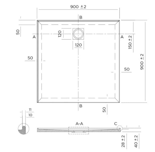 Slim Profile Showerbase