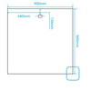 Tile Tray With Square Rear Waste Tile insert