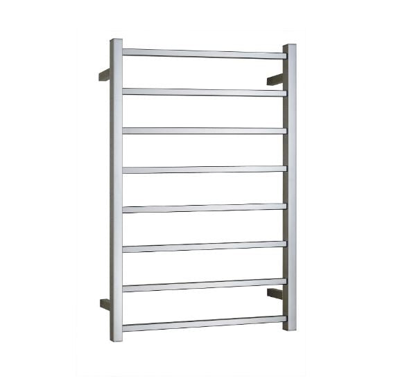 Cubo Chrome 620 Square 8 Bar Heated Towel Rail