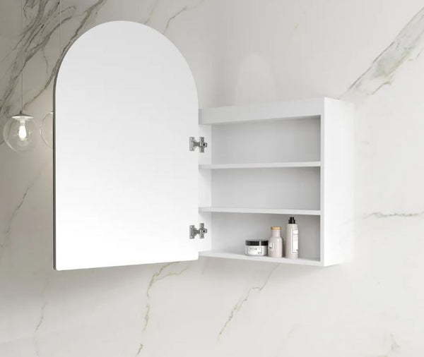 Arch Matte White 600 LED Mirror Cabinet