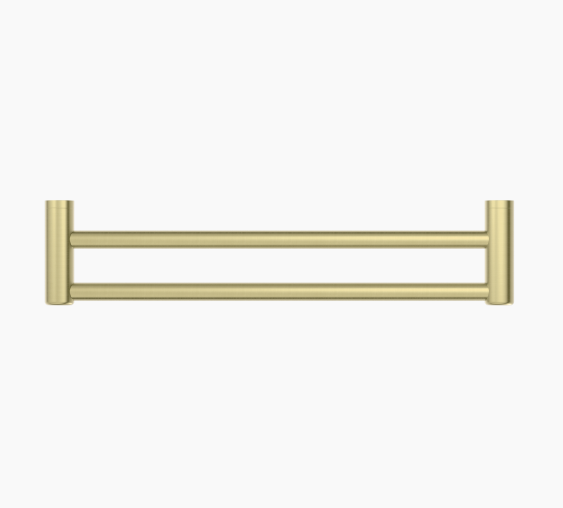 MECCA Care 600/900mm Brushed Brass Double Grab Towel Rail
