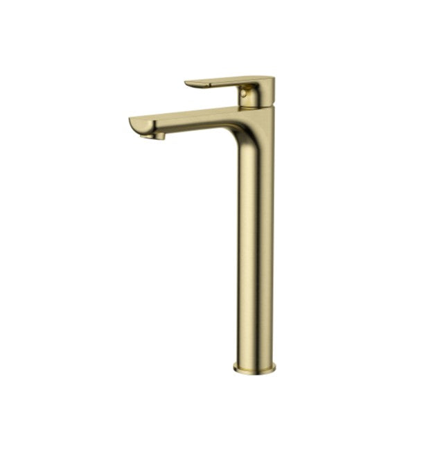 Nova High Rise Basin Mixer - Brushed Brass