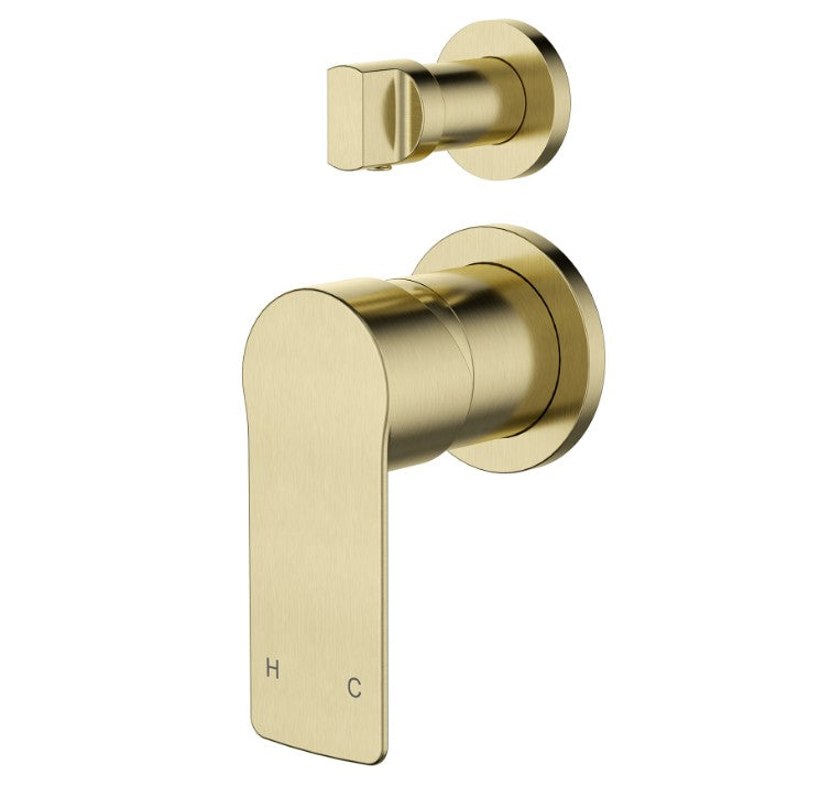 Nova II Shower Mixer With Diverter Brushed Brass