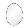 Pebble Matte Black Asymmetrical Framed Mirror, 900 x 1200mm