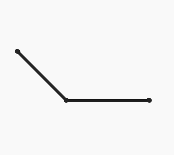 MECCA Care 750x900mm DDA Grab Rail 45 Degree 32mm