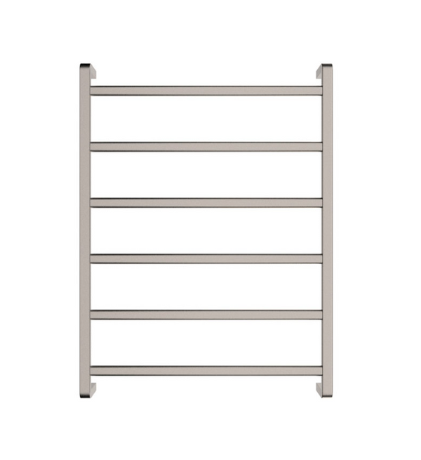 Koko 600x800mm Heated Towel Rail Brushed Nickel