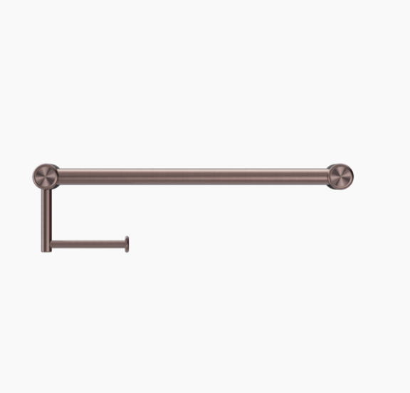 MECCA Care Brushed Bronze 25mm Toilet Roll Rail 300/450mm