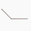 MECCA Care 750x900mm Brushed Bronze DDA Grab Rail 45 Degree 32mm