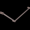 MECCA Care 750x900mm Brushed Bronze DDA Grab Rail 45 Degree 32mm