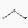 MECCA Care 600x600mm Brushed Bronze Wrap Around Corner Grab Rail 32mm