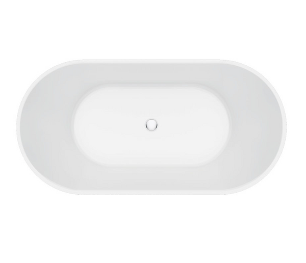 Eleanor Gloss White Fluted Freestanding Acrylic Bath