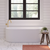 Eleanor Gloss White Fluted Freestanding Acrylic Bath