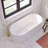 Eleanor Gloss White Fluted Freestanding Acrylic Bath