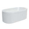 Eleanor Gloss White Fluted Freestanding Acrylic Bath