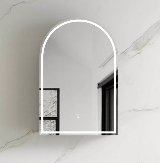 Arch Black Oak 600 LED Mirror Cabinet