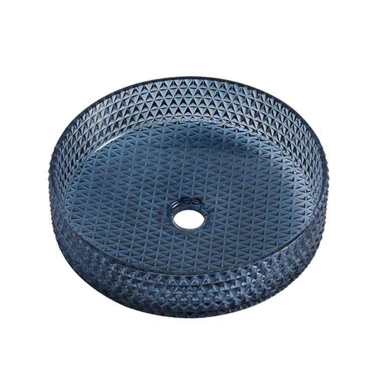 Lydia Clear Blue Glass Basin