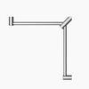 MECCA Care 600x600mm Chrome Wrap Around Corner Grab Rail 32mm