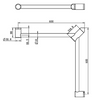 MECCA Care 600x600mm Brushed Nickel Wrap Around Corner Grab Rail 32mm