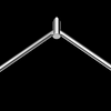 MECCA Care 600x600mm Chrome Wrap Around Corner Grab Rail 32mm