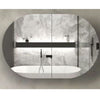 Chloe Curved Matte White Mirror Cabinet 900-1500mm