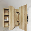 Chloe Natural Oak Curved 1200 LED Mirror Cabinet