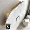 Chloe Natural Oak Curved 1200 LED Mirror Cabinet