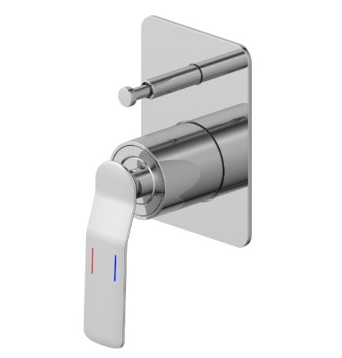 Synergii shower or bath mixer with diverter button - 7 Colours