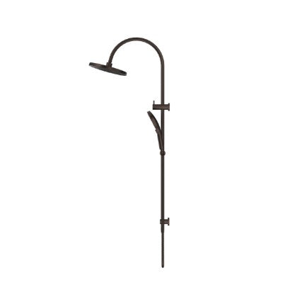 Mica Gooseneck Dual Shower Rail - Dusk Bronze