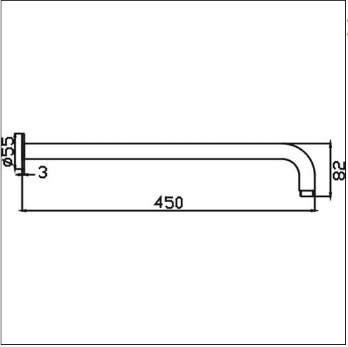 450 Wall Shower Arm