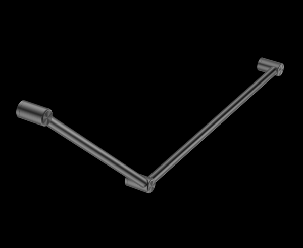 MECCA Care 750x900mm Gunmetal DDA Grab Rail 45 Degree 32mm