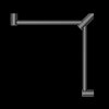 MECCA Care 600x600mm Gunmetal Wrap Around Corner Grab Rail 32mm