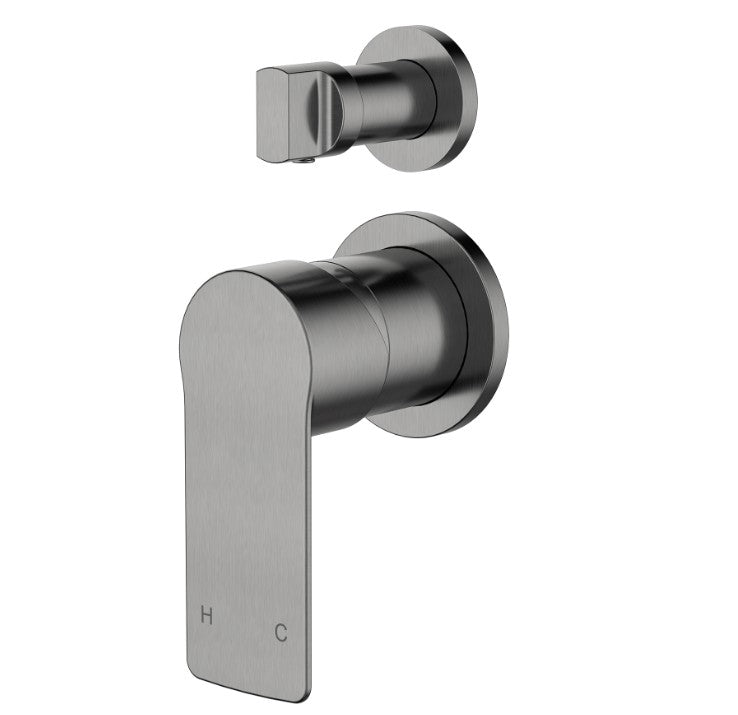 Nova II Shower Mixer With Diverter Gunmetal