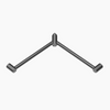 MECCA Care 600x600mm Gunmetal Wrap Around Corner Grab Rail 32mm