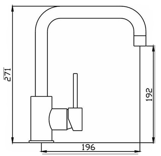 Rondo Square Gooseneck Sink Mixer