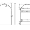 Arch Brushed Copper Framed Mirror