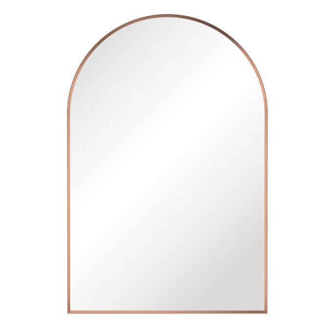 Arch Brushed Copper Framed Mirror