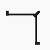 MECCA Care 600x600mm Matte Black Wrap Around Corner Grab Rail 32mm