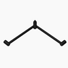 MECCA Care 600x600mm Matte Black Wrap Around Corner Grab Rail 32mm