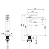 Nova Mid Rise Basin Mixer - Brushed Nickel