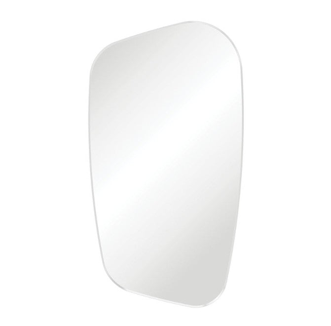 Capriccio Matte White Asymmetrical Framed Mirror