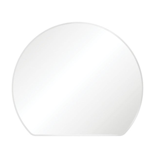 Sunrise Matte White Round Framed Mirror