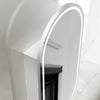 Oval Matte White 450 LED Mirror Cabinet