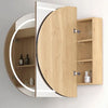Chloe Natural Oak Curved 1500 LED Mirror Cabinet