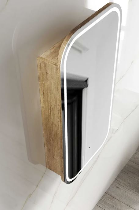 Ella Natural Oak 450 LED Mirror Cabinet