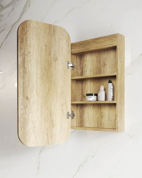 Ella Natural Oak 450 LED Mirror Cabinet