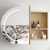 Chloe Natural Oak Curved 900 LED Mirror Cabinet